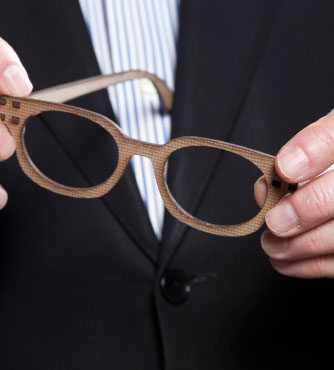 IMPROVING VISION Noble Environmental Technologies’ ECOR succeeds where other attempts at a the perfect building material failed. And it makes really cool boutique products, like this eyewear.